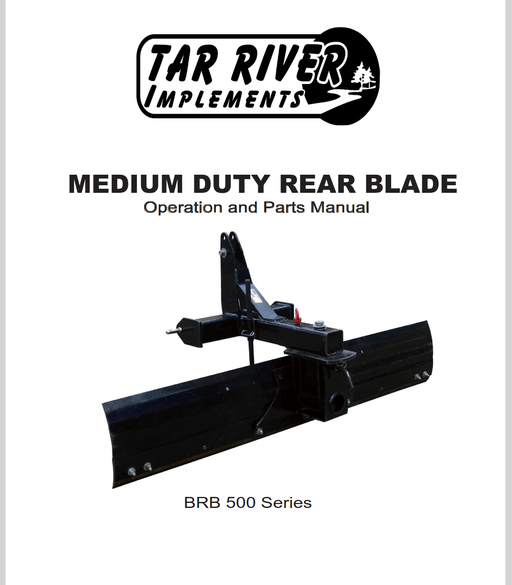 MD Rear Blade Manual (BRB-500 Series)