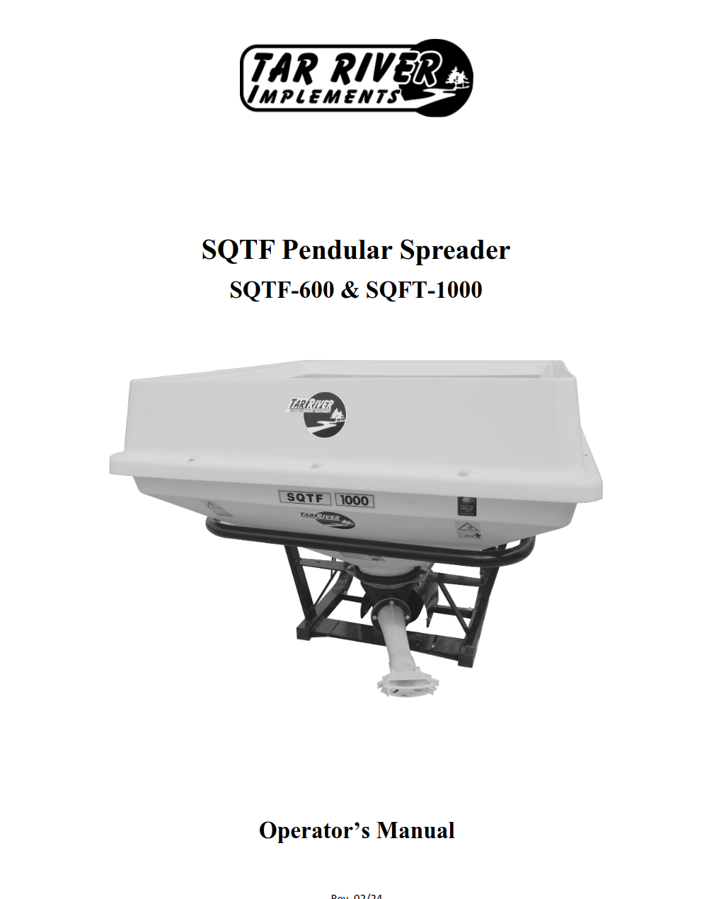 SQTF Pendular Spreader Manual