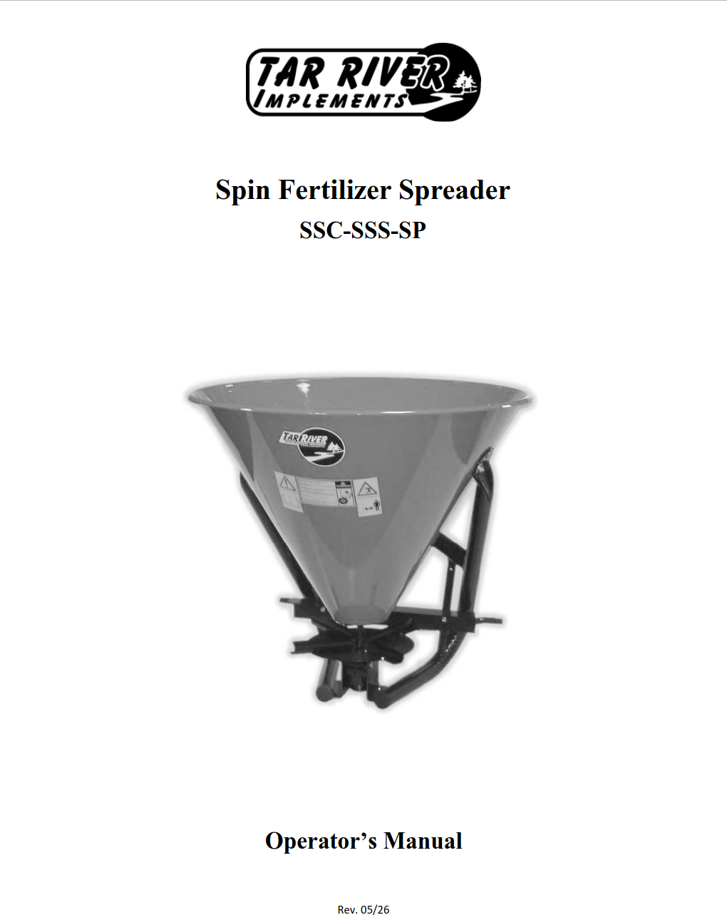 SSC-SSS-SP Spreader Manual 0526